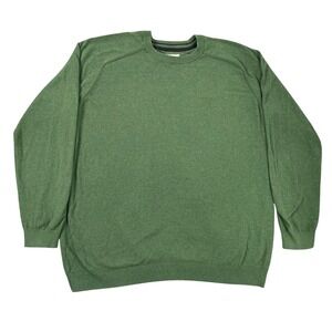 Fat Face Sweater Mens 3XL Green Cotton Wool Blend Fisherman Heritage Classic